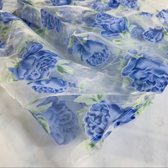 Blue Floral Midi Skirt - Picture 2 of 8